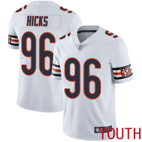 Chicago Bears Limited White Youth Akiem Hicks Road Jersey NFL Football 96 Vapor Untouchable